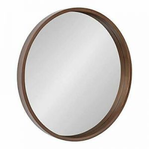 Kate and Laurel Travis Mid-Century Round Wall Mirror 21.6 inch Diameter Bronz...
