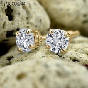my souper תכשיטים ואבזרי ליבוש Black Friday 2.08 Carat Diamond Earrings Yellow Gold I2 MSRP $8,550 98953252