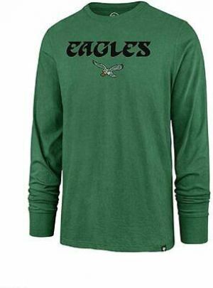 Philadelphia Eagles Men&#039;s Throwback Logo Super Rival Long Sleeve Shirt - Green