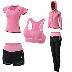 JULY&#039;S SONG Workout Outfit Set for Women Yoga Exercise Clothes with Sport Bra S